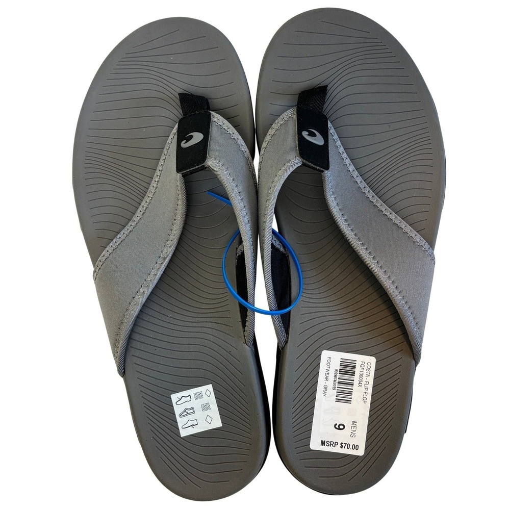 NEW Costa Del Mar Mens Flip Flop Gray Sandals Size 9 FQF100004X